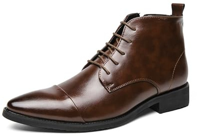 Botines Mujer Tacón con Cordones - Zapatos de Invierno Mujer Talla 42 Botines Cómodos Botas de Mujer Botas de Invierno Calientes Botas de Encaje Botas de Cuero Ligero Botas de Invierno Elegantes con