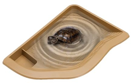 Generisch Cuenco de agua para reptiles,Comida de tortuga y cuenco de agua | Gran cuenca paisajística para serpientes casa dragón barbudo acuática Escalada | Tortuga