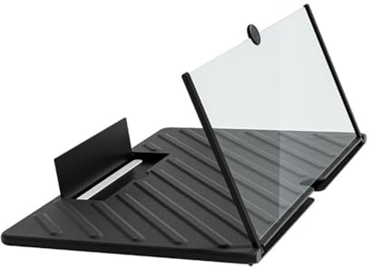 Rastapulz 20 skärmförstoringsglas, 3D HD telefonförstoringsprojektor, skärmförstoring, kompatibel med alla smartphones, svart