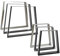 Natural Goods Berlin 2X Tischkufen TRAPEZ Design Möbelkufen V-Form Metall Tischbeine scandic | Loft Tischgestell aus Stahl | Tischkuven, (B60/80 x H72cm (Esstisch/Schreibtisch), Edelstahl)