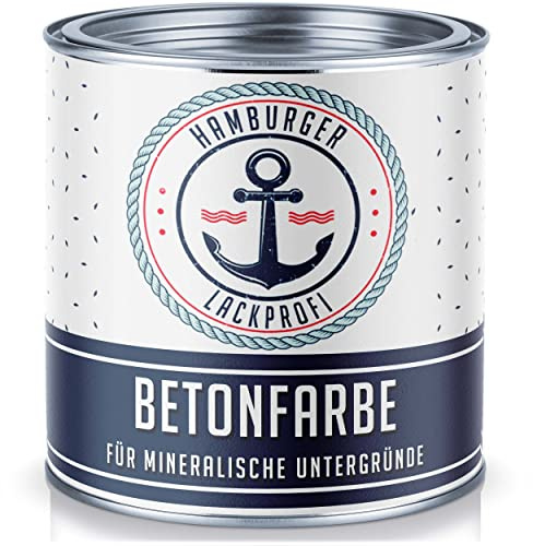 Hamburger Lack-Profi Betonfarbe SEIDENMATT Braunrot RAL 3011 Rot Bodenfarbe Bodenbeschichtung Betonbeschichtung Fassadenfarbe (1 L)