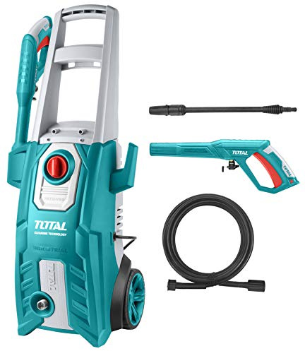 TOTAL - Hochdruckreiniger mit Wasser und Kabel - Leistung: 1800 W - 150 Bar - 5 Meter Schlauch - Volumen: 6 l/min - Reinigt Haus, Garten und Auto