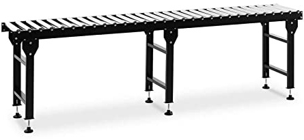 MSW Convoyeur À Rouleau Libre Gravitaire Table Transporteur A Gravité Appareil De Manutention MSW-RT-4000 (Capacité 400 kg, Longueur 300 cm, Hauteur 89-97 cm, 30 Rouleaux Libres, Fer)