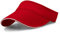VSUSN Unisex Visor Cap Sonnenhut Einstellbar Sommerhut mit Klettverschluss für Damen und Herren, Rot