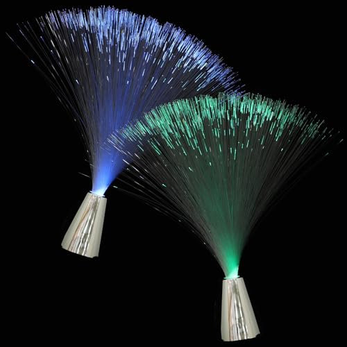 Lurrose Lamp Fibre Optic Lamp Sensory Fiber Optic, 2pcs LED Color Changing Table Centerpiece Festival Atmosphere (Without Batteries) Fibre Light Kids Night Light