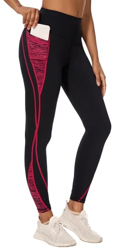 Flatik Leggings de sport pour femme avec poches, leggings opaques pour femme, pantalon de jogging femme, pantalon de fitness pour femme, L