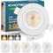 KYOTECH LED Einbaustrahler 230V Dimmbar 60-70mm, 5W LED Spot Ultra Flach 550LM, 3000K/4000K/6500K Deckenspots, IP44 Einbauleuchten für Badezimmer Wohnzimmer, Weiß 6er Set (Nicht Drehbar)