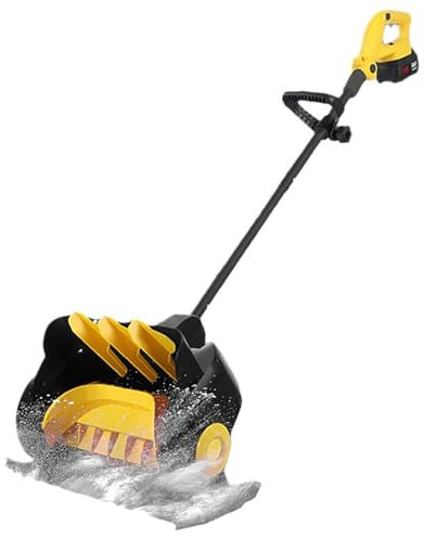 21V snöslunga sladdlös, batteridriven snöslunga med borstlös motor, justerbar riktning, stor kapacitet, batteri och laddare ingår