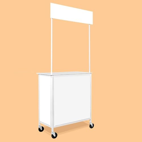 Bärbar Mässa Pop Up Podium Bord, Fällbara Reklam Räknare Bord Retail Bar Bord Utställning Reklam Display Banner Stand, Supermarket Tasting Table Reception Händelse skrivbord med förvaringspåse
