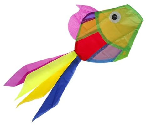Manche à Air en Forme de Poisson, Manche à Air Décorative en Polyester Léger, Vent Streamer Poisson Cerf- Volant Japonais Drapeau Koinobori, Décoration d'extérieur à Suspendre pour Jardin, 40cm