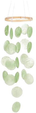 Woalopted Carillones de Viento de Conchas,Móvil Sonoro con Temática Náutica - Adorno Colgante Boho con Sonidos Relajantes para Decoración De Porche, Patio, Interior, Hogar, para Abuelas Y Mujeres En