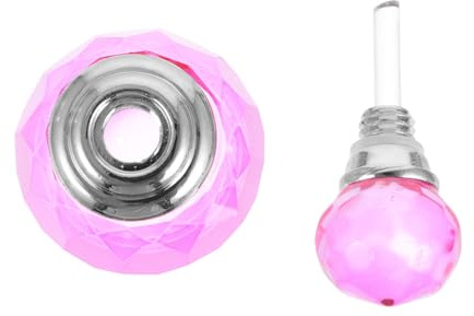 ARTSEWPLY Delicate Pink Artificial Crystal Perfume Storage Bottle Decorative Diffuser Container for Desktop Ornament and Practical Packaging