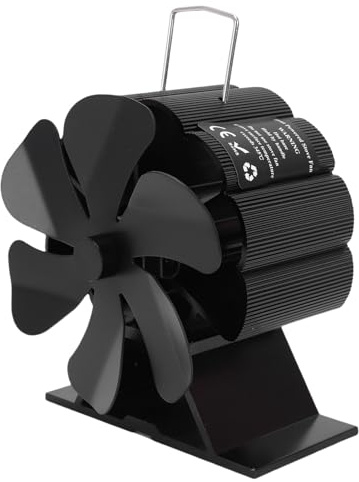 Qcwwy Ventilatore per Camino Ventilatore per Stufa a Legna Termico Alimentato a Calore per Stufe a Gas a Pellet di Legno Riscaldatore Portatile a Risparmio Energetico per Uso Interno Ed Esterno