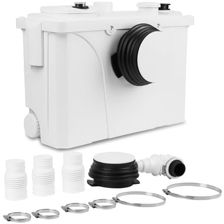 Hebitod litet lyftsystem 700 W lyftsystem avloppsvattenpump 4-i-1 avloppsvatten avloppspump 190 l/min avloppsvattenpump för handfat WC tvättmaskin