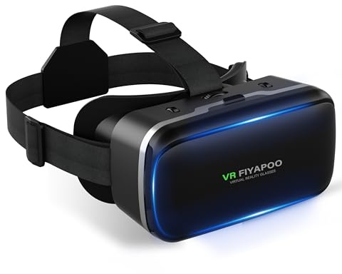 FIYAPOO Occhiali VR 3D per Smartphone, 3D Visore Realtà Virtuale, HD VR per Film & Giochi, Compatibile con la Maggior parte degli Smartphone (4,7-6,7 Pollici). Regalo di Natale Perfetto.