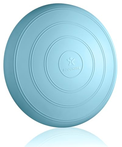 BODYMATE Coussin d'équilibre Comfort Ø33cm + Pompe Incluse - Coussin Gonflable pour Core Training, Fitness, rééducation