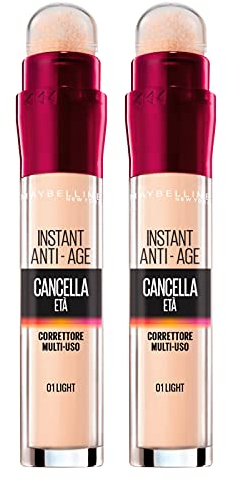 Maybelline New York Correttore Liquido il Cancella Età, Confezione da 2 Pezzi, Light