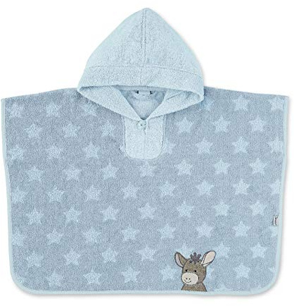 Sterntaler Poncho, Inkl. Kapuze, Esel Emmi, Alter: ab 0 Monaten, Größe: 70 x 50 cm, Mittelblau