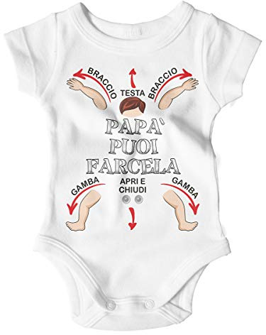 Body Neonato Divertente Cambio Pannolino papà Bodino Manica Corta Idea Regalo Nascita Tutina Neonato Bimbo Bimba