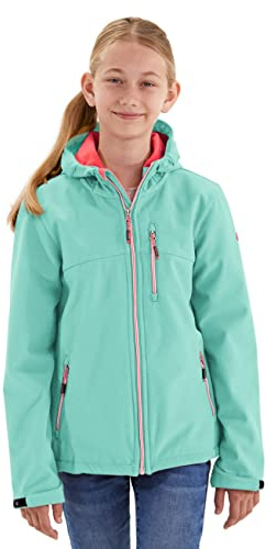 Killtec Girls Jacke Softshell/Chaqueta Exterior con Capucha, Mint, 176 para Niñas