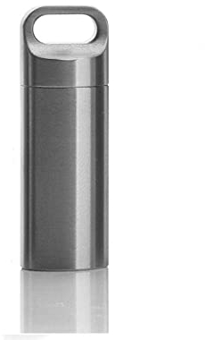 Wöchentlicher Pillen-Organizer, Edelstahl, 7-Tage-Pillendose, Silber, Einzelrohr, mittelgroß