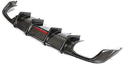 YUCSS Rear Bumper Diffuser Lip Spoiler for Audi A5 S-Line S5 Sedan 4 Door 2017-2020, Carbon Fibre with Fiberglass Coating, Black