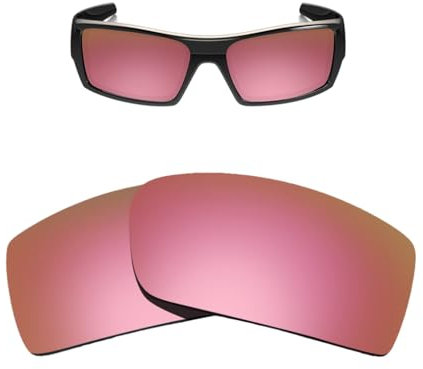 HiCycle2 Polarisierte Ersatzgläser für Oakley Gascan Sonnenbrille, mehrere Optionen, mit Objektivtuch, rose, Oakley Gascan width millimeters
