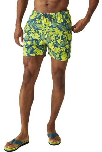 Regatta Loras Swim Trunks Men, Moroccan Blue Hawaiian Print, XXL