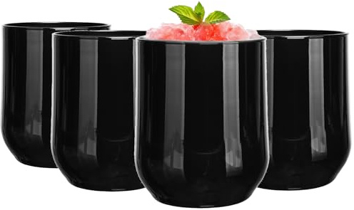 Glasmark Vasos para beber, vasos para tragos largos, vasos para agua, vasos para zumo, vasos para cóctel, aptos para lavavajillas, perfectos para el hogar, restaurantes y fiestas, juego de 4, 300 ml