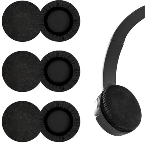 6 Couvre-écouteurs Élastiques Lavables en Tissu Respirant – Protège Oreillettes 6-8 cm Contre Saleté Et Transpiration – Accessoire Hygiène pour Casque Audio Bureau Salle De Sport Hôtel (Noir)