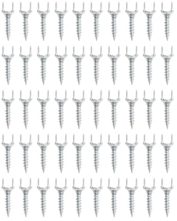 Tornillos autorroscantes de doble cabeza con forma de Y, clavos de garra de fijación de dos direcciones, fijación de zócalo, clavo sin costura, 50 Uds.(2.5cm 0.8cm)