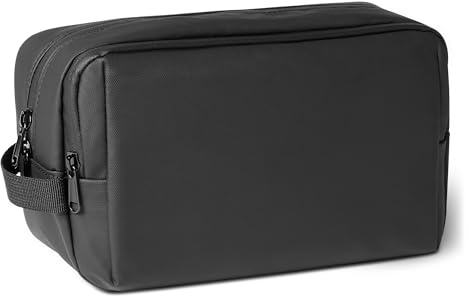 Amazon Essentials Large Travel Cosmetics Bag, Shaving Bag, Dopp Kit, 25.4 cm, Black