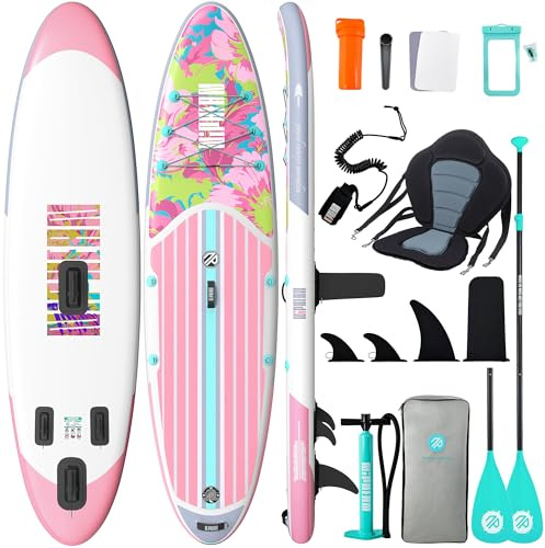 Niphean Tabla Paddle Surf Hinchable para Adultos con Todos los Accesorios, 320cm Paddle Surf Hinchable para Todos los Niveles, Sup Capacidad 200kg para 2 Personas, Stand up Paddle Board con Asiento