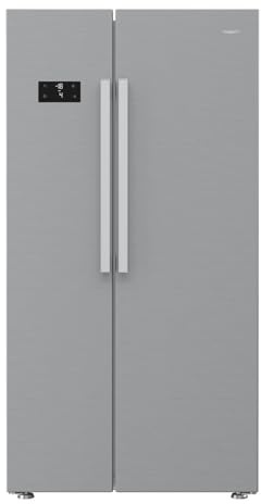 Hotpoint 593 Litre Side-By-Side American Fridge Freezer - Stainless Steel