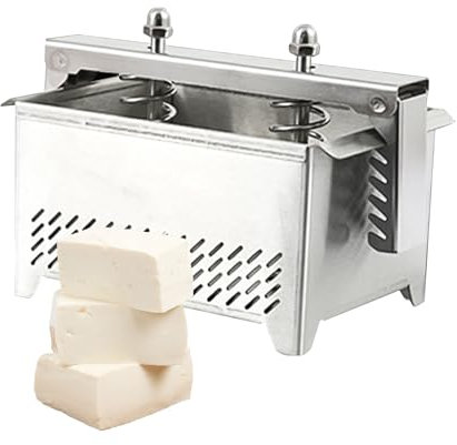 Pressa per formaggio, stampo per doufu, 12 x 12 x 9,5 cm, pressa per alimenti riutilizzabile con foro di drenaggio, separatore di siero di latte per yogurt, formaggio biologico, prodotti caseari fatti