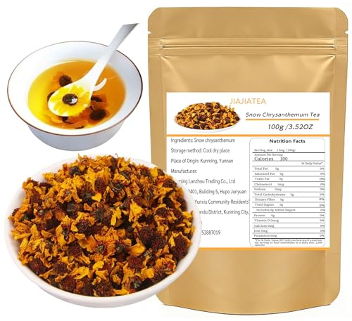Snow Chrysanthemum Tea 3.52 OZ/100g, Dried Herbal Flowers Tea,Kunlun Snow Chrysanthemum.