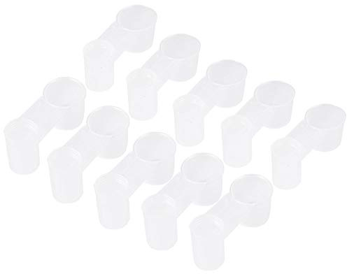 10 PCS Tasse D'abreuvoir D'oiseau, en Plastique Double Face Abreuvoir À Oiseaux Mangeoire Bol À Boire Bouteille d'eau Tasse pour Poulet Pigeons Perroquets