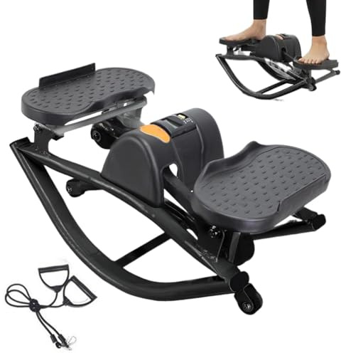 Side Swing Stepper – fitnessutrustning för | bärbar sidostegare – bärbar kompakt sidosida för ben, rännor och magträning med dragrep, slumpmässig färg, ABS + metall 50 x 25 x 25 cm