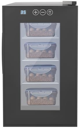 Reptilinkubator 23 l inkubator för sköldpaddor ormar ödla, ägginkubator med temperaturkontroll 10–40 °C, LED-display och glasdörr, inkubator inkubator terrarium tillbehör