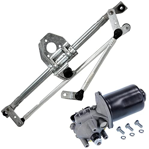 BESTPRICE Scheibenwischermotor 12v vorne + Wischergestänge, Wischermotor Frontscheibe Kompatibel mit OPEL CORSA C (X01),CORSA C Kasten/Schrägheck (X01),TIGRA TwinTop (X04)