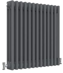 Traditional 3 Column Central Heating Radiator Horizontal Rads Cast Iron Style Anthracite 600x605mm