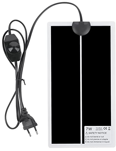 IWILCS Reptil Terrarium Heizmatten, 7W Einstellbar Reptile Wärmekissen mit Temperaturregelung, Heizmatte für Terrarium, für Reptilien, Schildkröte, Schlangen, Eidechse, Gecko, Spinne(15 * 28cm)