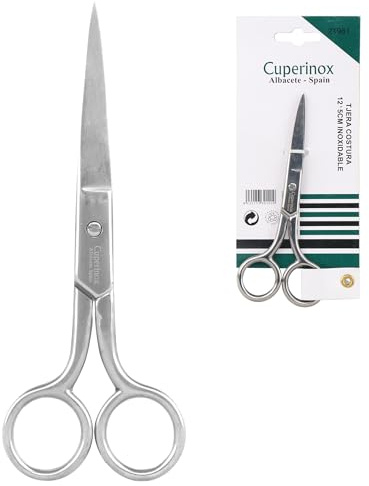 CUPERINOX® Couture Series - Tijera Costura Profesional 12,5 cm | Acero Inoxidable de Alta Precisión | Corte Fino y Duradero | Uso Doméstico y Profesional