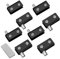 8 Stück Glastürscharniere 90° schwenkbar Türscharnier ohne Bohren Glastür Stoß, 304 Edelstahl, passend für 5-8 mm dickes Glas, Silber (Black-8pcs)