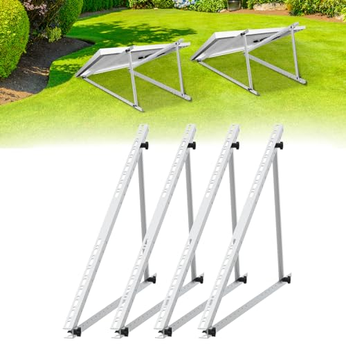 Solarpanel Halterung Solarmodul Halterung Balkonkraftwerk 118cm für Solarpanel 100W-600W, Winkel Einstellbar 0-90° Halterung für Dachhalterungen Solarmodule (118 cm Solarmodulhalterung)