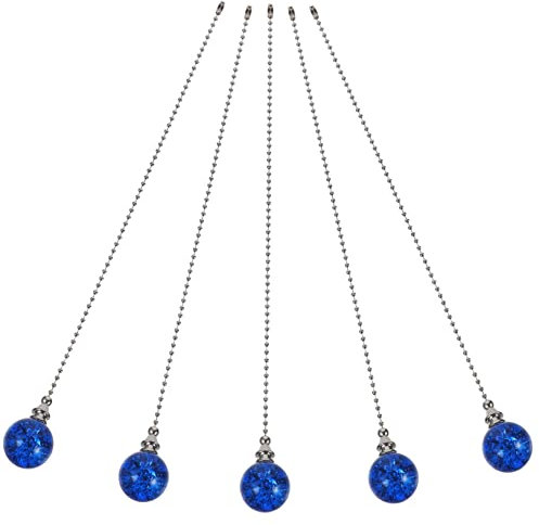 Angoily 5piezas Cadena Decorativa De Esferas Para Ventilador De Techo y Lámparas Extensor De Diseño Vintage y Textura Raspada Para Decoración Del Hogar Resistente y Brillante