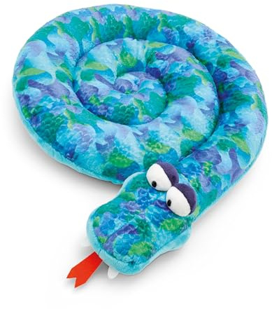 NICI cuscino serpente rotondo 30cm - verde - Soffice cuscino morbido per bambini, bambine, neonati e amanti dei peluche - Ideale a casa, all'asilo o in viaggio - 61729
