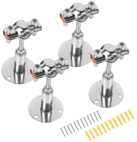 LALAGO 4pcs Rohrhalterung Einstellbare für Φ19-22mm, Edelstahl Einstellbare Halterungsklemme mit 12pcs Dehnschrauben und Dehnungsrohren, Rohrschellen Ideal für Befestigung von Rohren oder Stangen