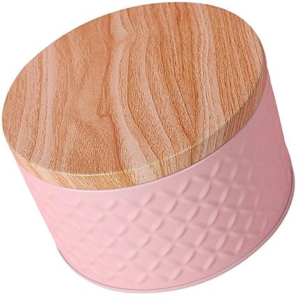 Lurrose Scatola Rotonda Rosa Ferro Per Snack e Dessert Contenitore Decorativo Con Per Dolci Caramelle e Biscotti Feste e Regali Per Ragazza