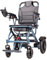 ByteTecpeak D04 - Silla de ruedas eléctrica plegable azul con batería de litio extraíble de 10 Ah, motor de 500 W, rango de 20 km, capacidad de 150 kg, ultraligera de 14,9 kg, fácil de transportar y